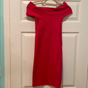 Zara hot pink off the shoulder dress